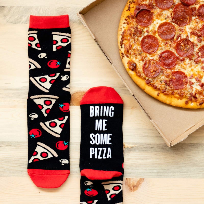 Lavley If You Can Read This Bring Me Pizza Socks â€“ Funny Socks for Men & Women US Size 6-12 â€“ Hilarious Gag Gift for Pizza Lovers, Foodies, Birthday or Holiday Novelty Present - Image 5